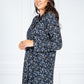 PAMELA SCOTT BLUE FLORAL SHIRT DRESS