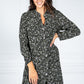 PAMELA SCOTT GREEN FLORAL SHIRT DRESS