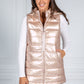 Pearlescent Padded Gilet in Cosmic Pink