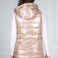 Pearlescent Padded Gilet in Cosmic Pink