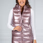 Pearlescent Padded Gilet in Galactic Purple