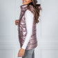 Pearlescent Padded Gilet in Galactic Purple