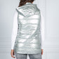 Pearlescent Padded Gilet in Silver Blue