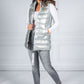 Pearlescent Padded Gilet in Silver Blue