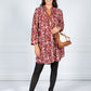 PAMELA SCOTT PAISLEY PRINT SHIRT DRESS IN WINE