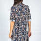 PAMELA SCOTT PAISLEY PRINT SHIRT DRESS IN NAVY