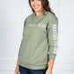 NEW YORK VARSITY CREW NECK JUMPER IN MOSS GREEN