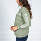 NEW YORK VARSITY CREW NECK JUMPER IN MOSS GREEN