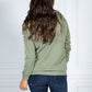 NEW YORK VARSITY CREW NECK JUMPER IN MOSS GREEN