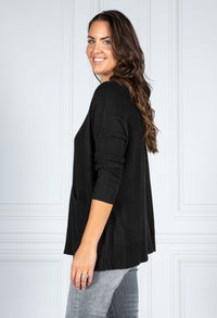 Cosy Knit Pullover in Black