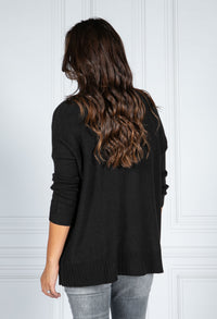 Cosy Knit Pullover in Black