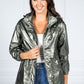 Metallic Green Rain Resistant Jacket