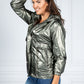 Metallic Green Rain Resistant Jacket