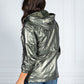 Metallic Green Rain Resistant Jacket