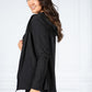 PAMELA SCOTT OPEN HOODED CARDIGAN IN BLACK