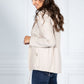 PAMELA SCOTT OPEN HOODED CARDIGAN IN BEIGE