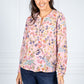 TWIST FLORAL BLOUSE IN LIGHT PINK