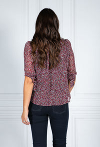 MULTICOLOURED CHIFFON BLOUSE