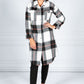 WINE CHECKED MIDI COAT