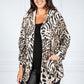 PAMELA SCOTT LEOPARD PRINT ZIP UP HOODIE