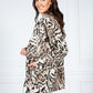 PAMELA SCOTT LEOPARD PRINT ZIP UP HOODIE