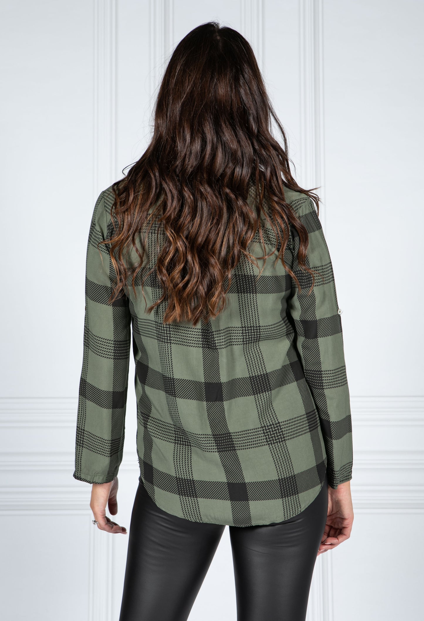 PAMELA SCOTT GREEN TARTEN BLOUSE