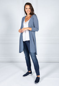 Lightweight Long Cardigan in Blue