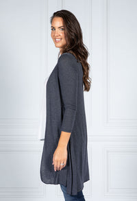 Lightweight Long Cardigan in Navy