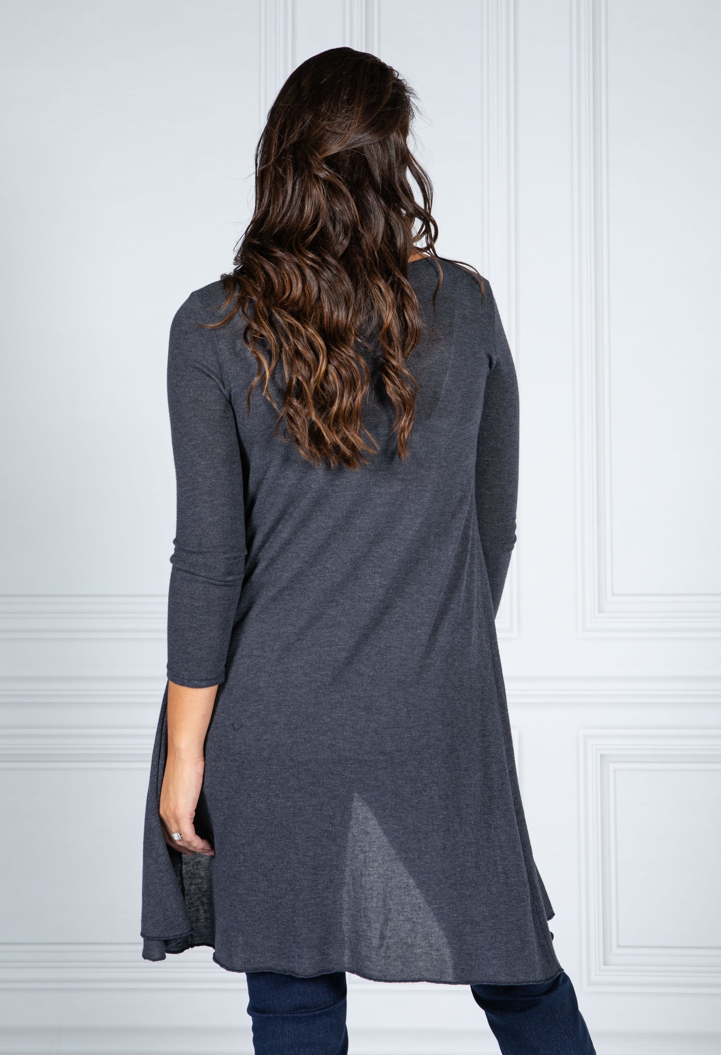 Lightweight Long Cardigan in Navy