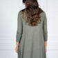 Lightweight Long Cardigan in Moss