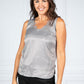 Lace Detail Cami in Silver Grey