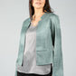 Vintage Faux Leather Biker Jacket in Sage