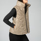 Quilted Gilet in Beige