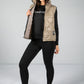 Quilted Gilet in Beige