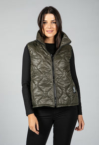 Quilted Gilet in Khaki