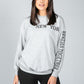 NEW YORK VARSITY CREW NECK JUMPER IN GREY