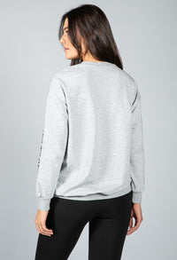 NEW YORK VARSITY CREW NECK JUMPER IN GREY