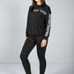 NEW YORK VARSITY CREW NECK JUMPER IN BLACK