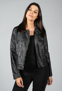 Faux Leather Biker Jacket-2