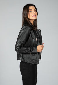 Faux Leather Biker Jacket-2