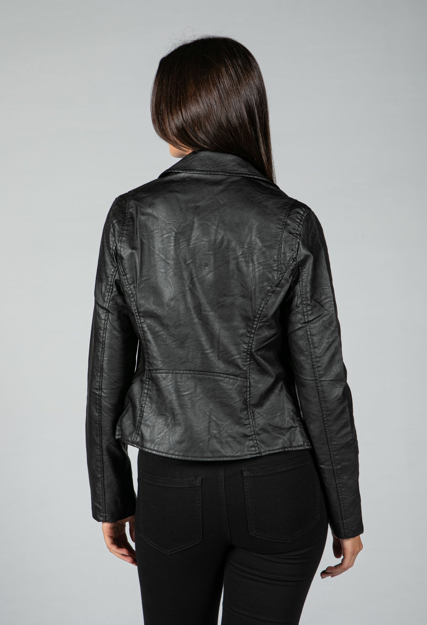 Faux Leather Biker Jacket-2