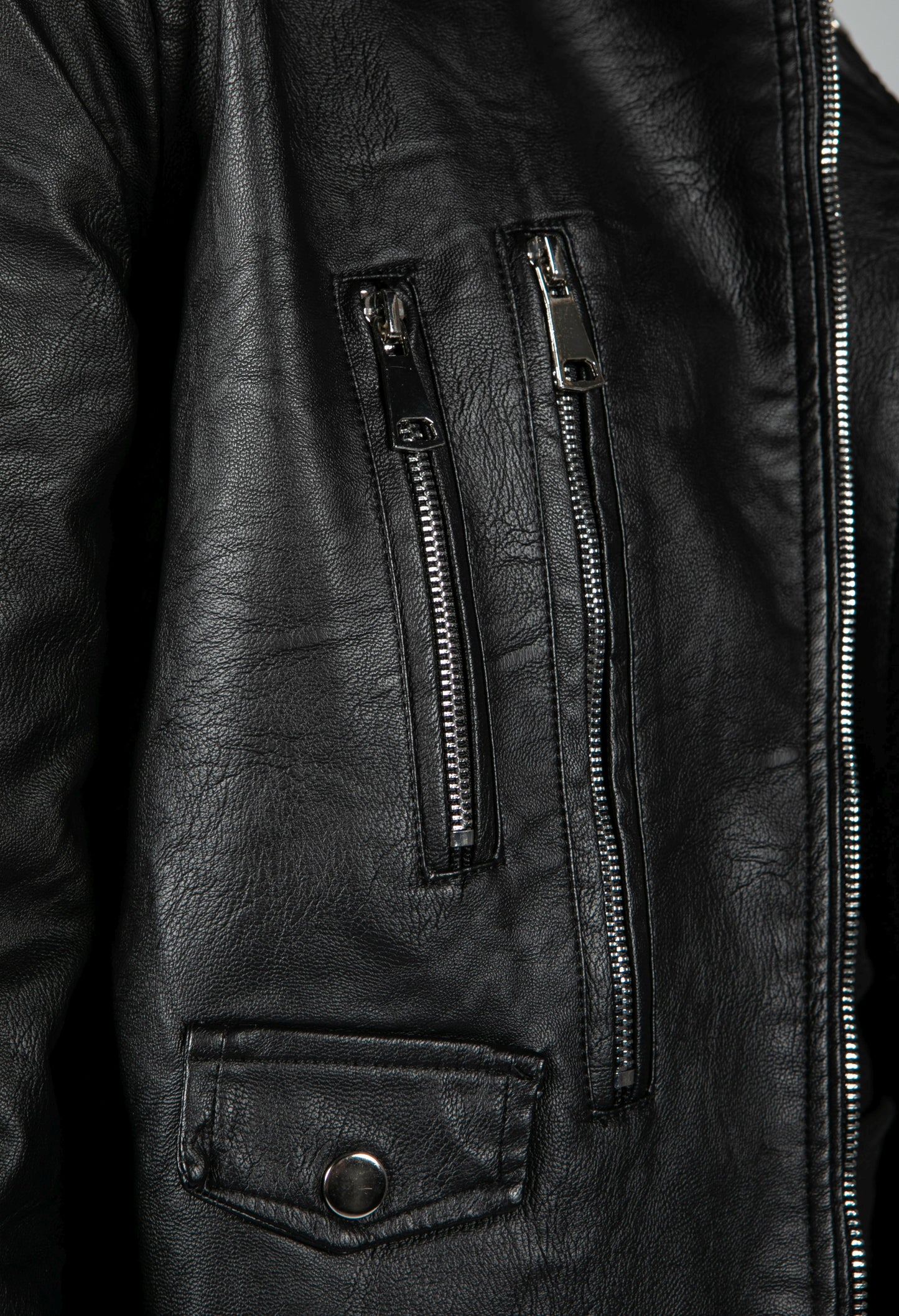 Faux Leather Biker Jacket-2