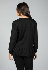 PAMELA SCOTT CREW NECK GRAPHIC JUMPER