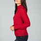 Fine Knit Mock Neck Sweater in Chilli