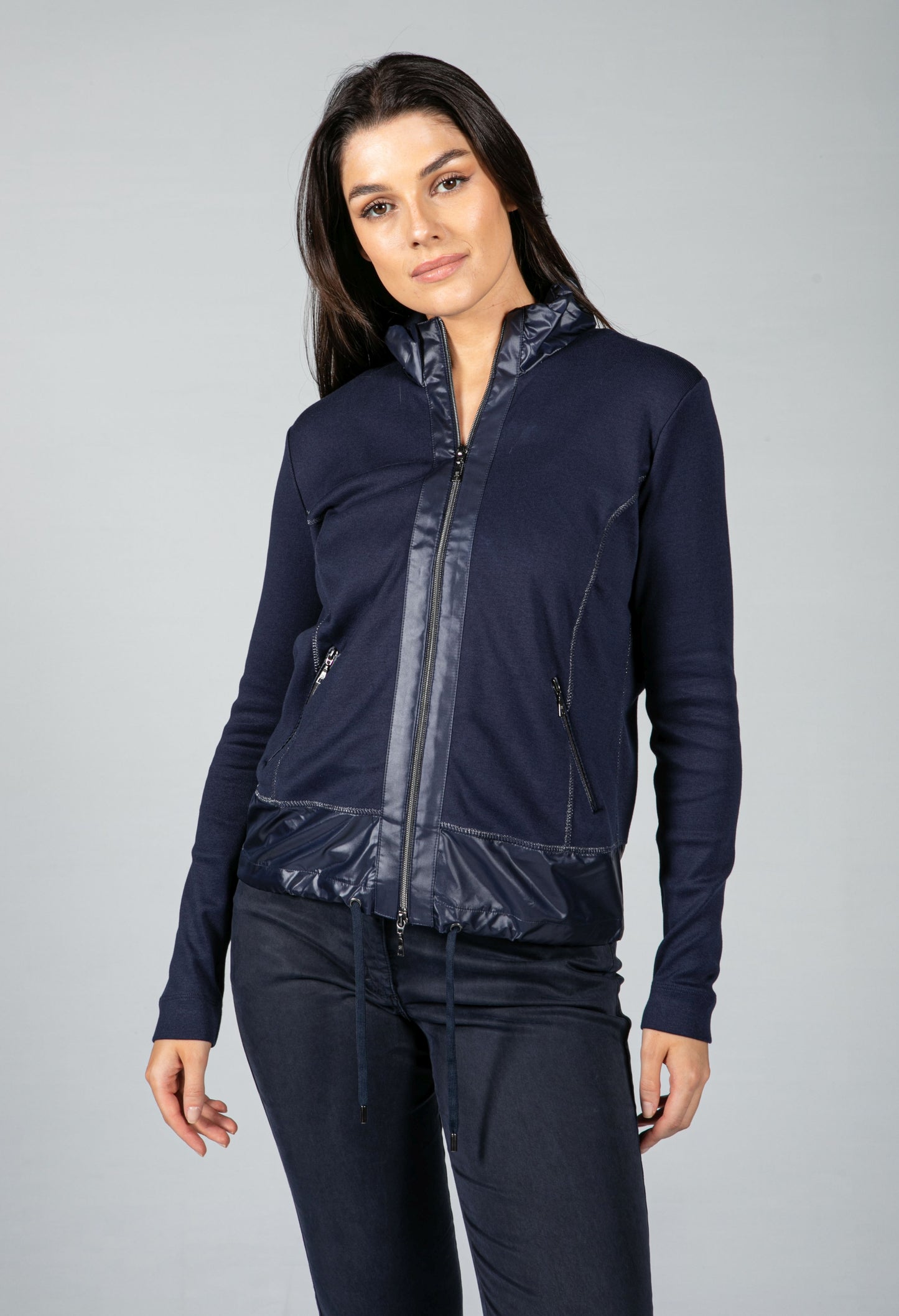 Zip-Up Sweatshirt in Navy