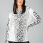 Long sleeve animal print top