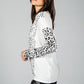 Long sleeve animal print top