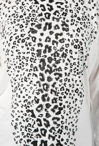 Long sleeve animal print top