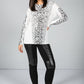 Long sleeve animal print top