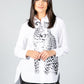 Animal Printed White Shirt